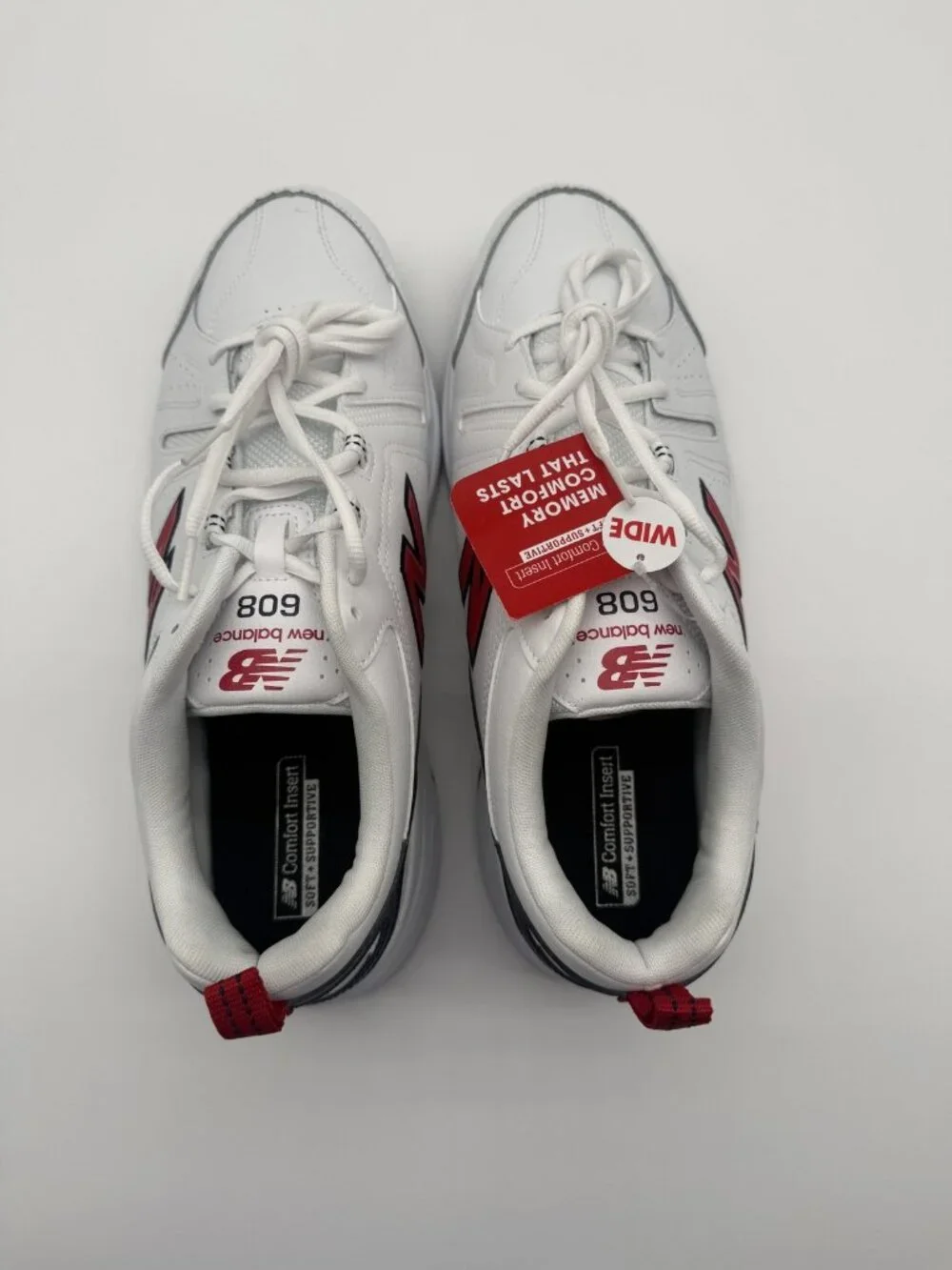 New New Balance 608 4E Wide Walking Shoes Men's Size 12 White Navy MX608HR5